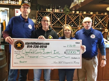 CLEARFIELD COUNTY CANCER SUPPORT RECEIVES DONATION