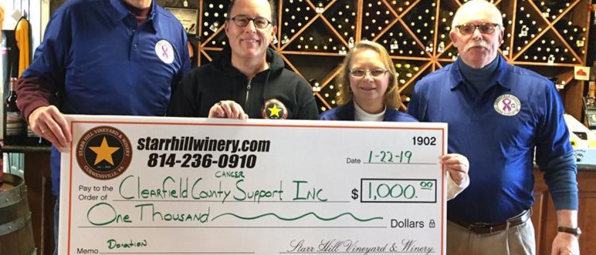 CLEARFIELD COUNTY CANCER SUPPORT RECEIVES DONATION CLEARFIELD COUNTY CANCER SUPPORT RECEIVES DONATION